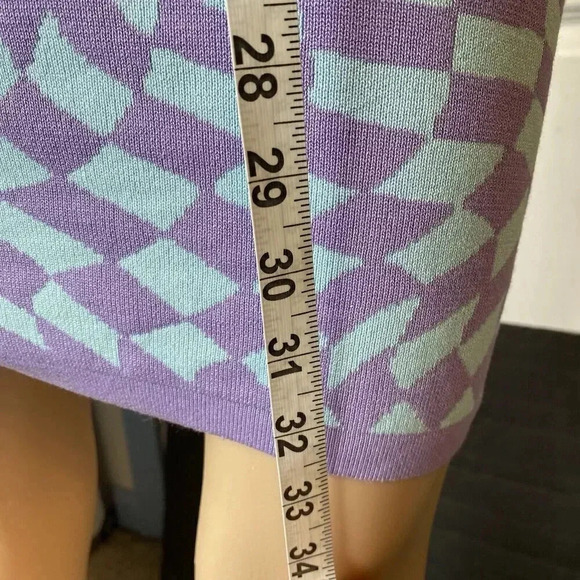 Illusion Sweater Mini Dress Lavender/combo Fashion Nova M Party Date Romantic - Picture 5 of 6